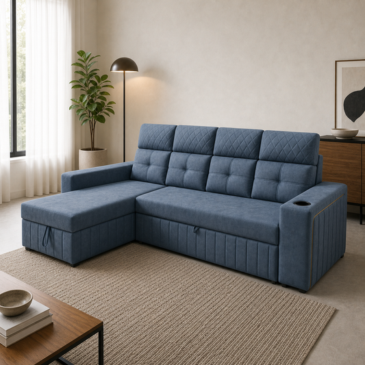 Cilan - Sofa bed, alternate closed sofa view in the identical living room