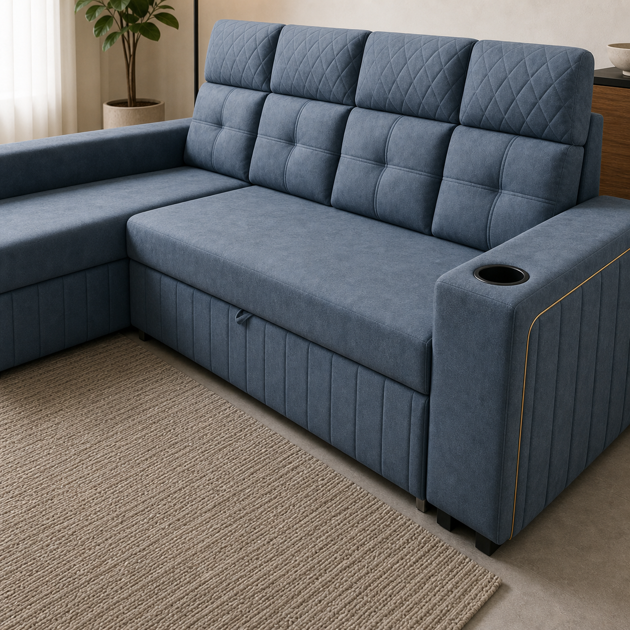 Cilan - Sofa bed, source-proven closed-state construction detail