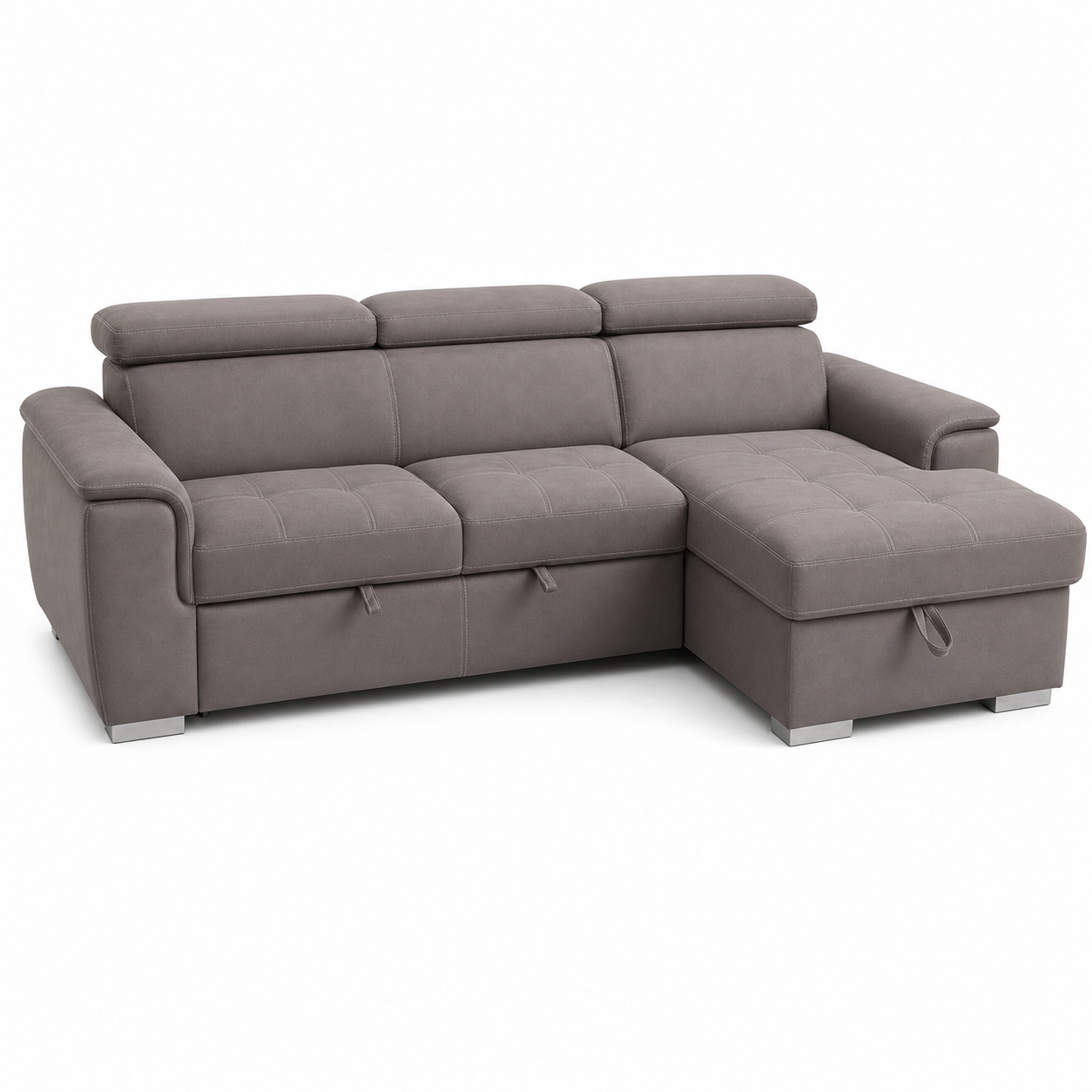 Clora - Sofa bed, fully closed studio view on a pure-white background