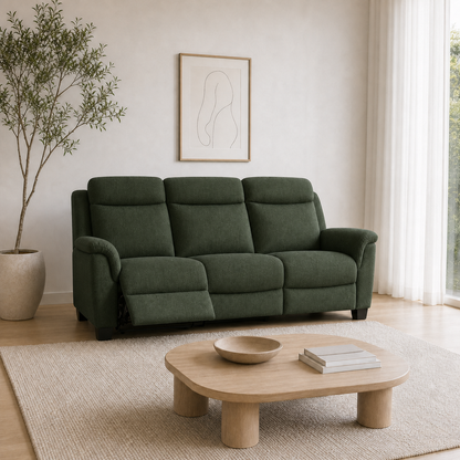 Comet Recliner 3 seater green 01 main