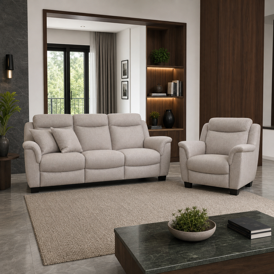 Comet Recliner complete configuration in an editorial living room