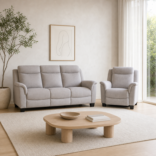 Comet Recliner complete configuration in an editorial living room