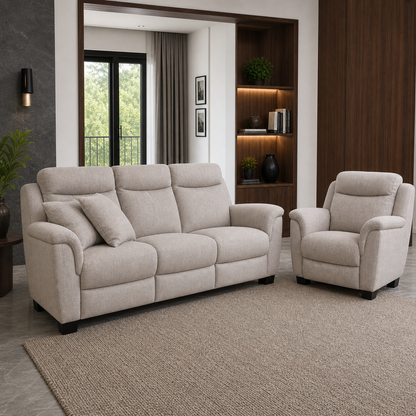 Comet Recliner upholstery and reclining detail
