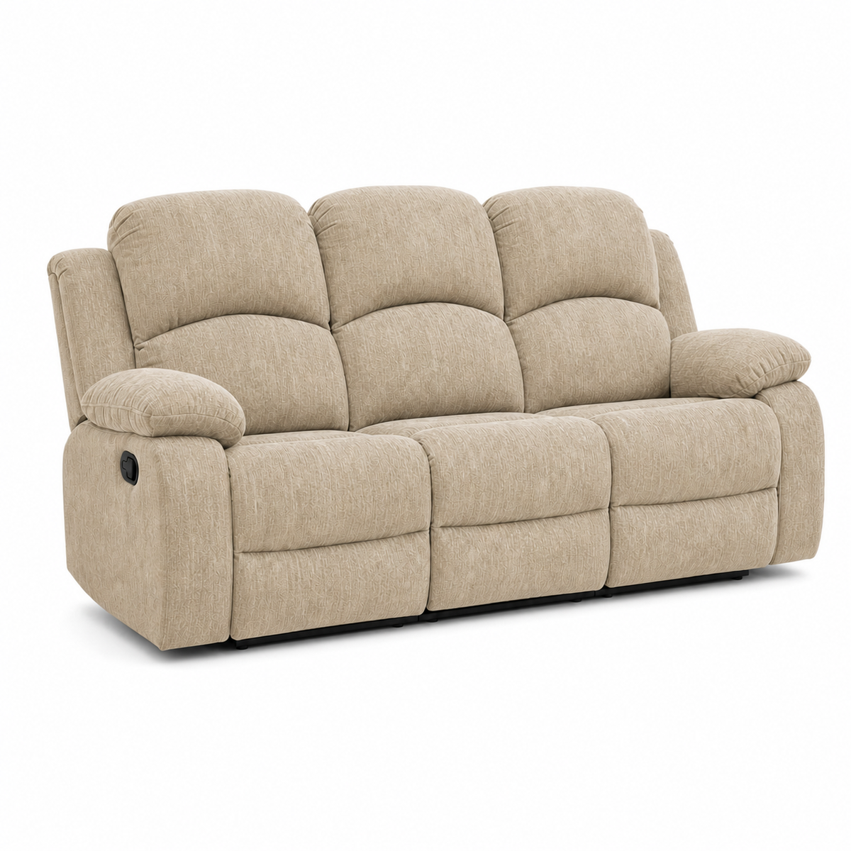 Crescent Recliner 3 seater beige 02 white