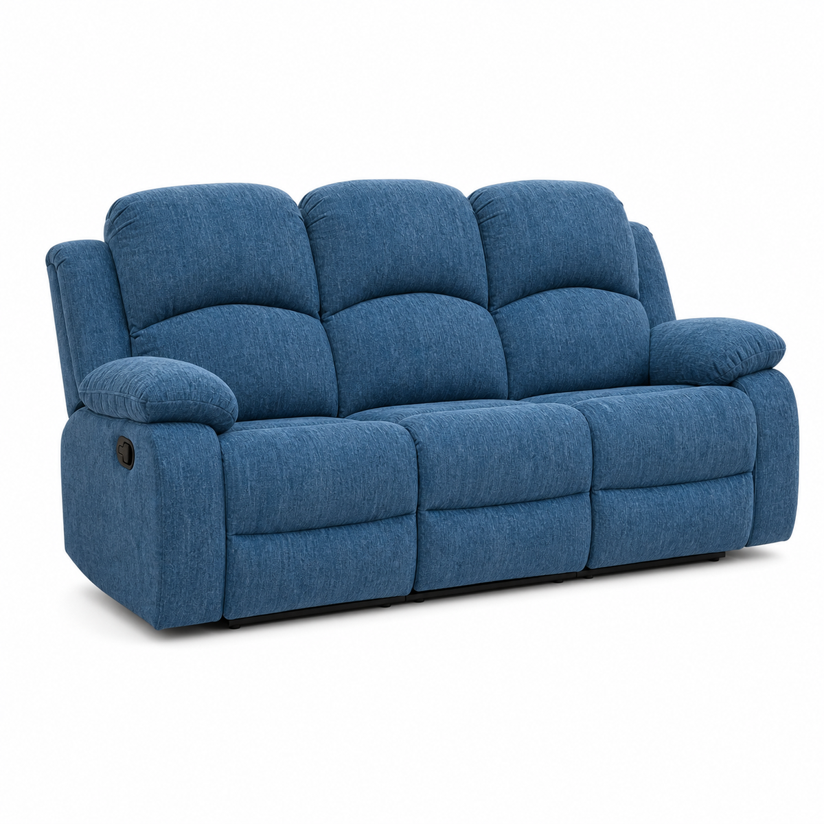 Crescent Recliner 3 seater blue 02 white