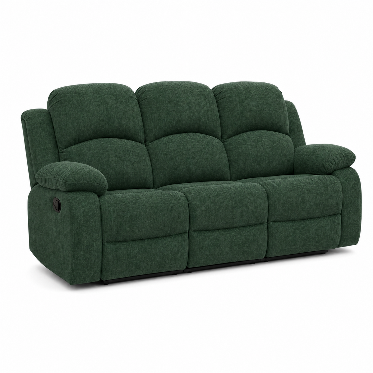 Crescent Recliner 3 seater green 02 white