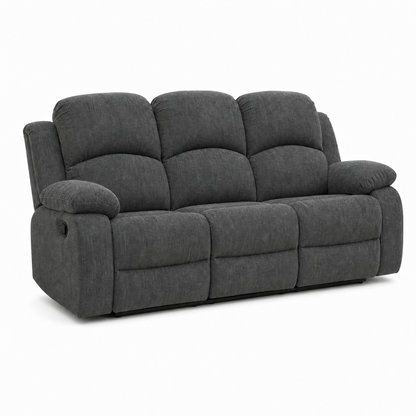 Crescent Recliner 3 seater grey 02 white