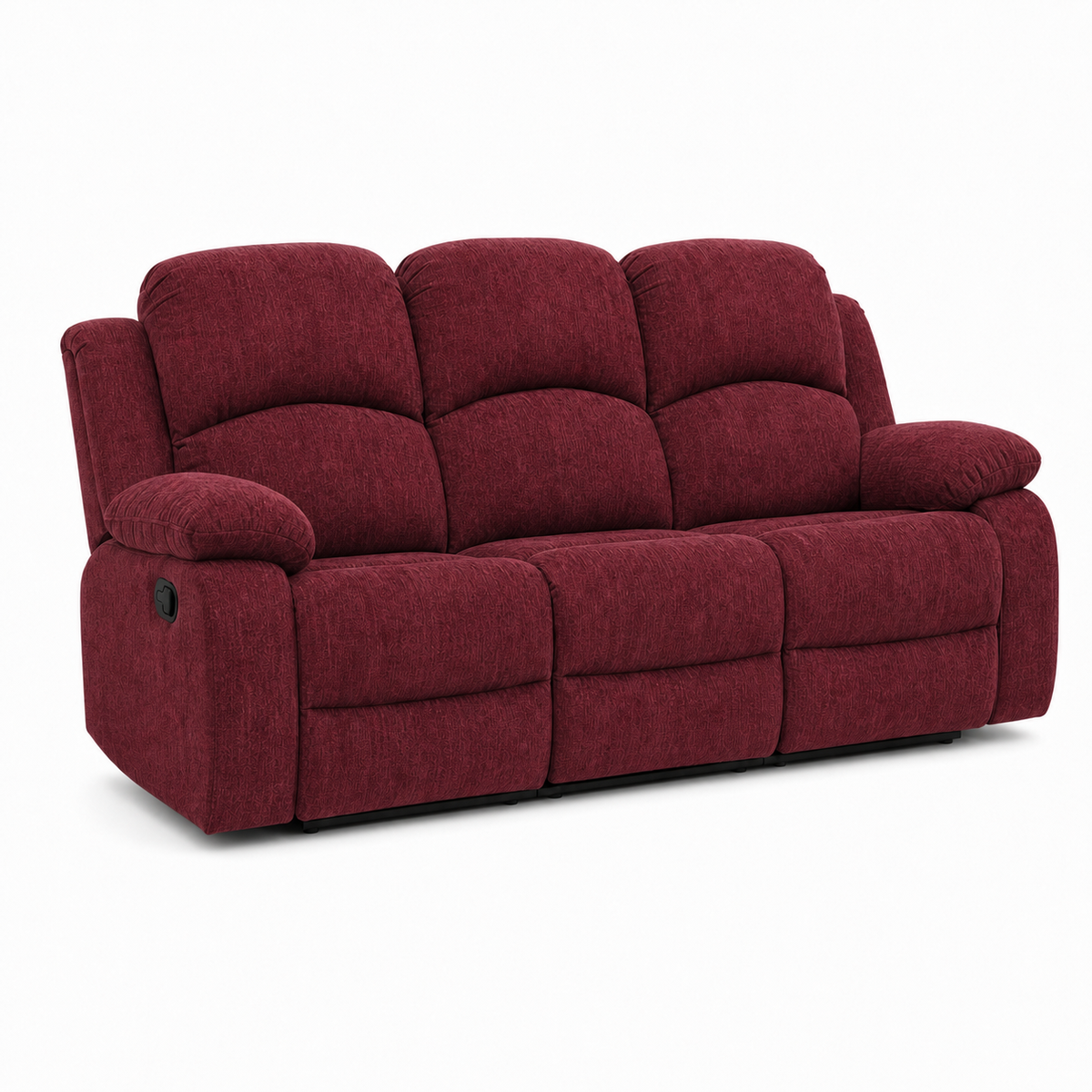 Crescent Recliner 3 seater red 02 white