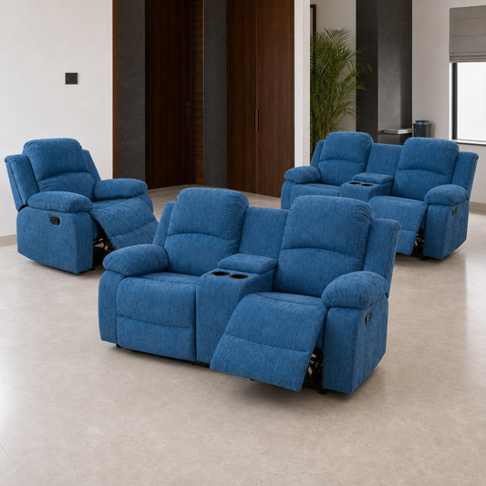 Crescent Recliner upholstery and reclining detail