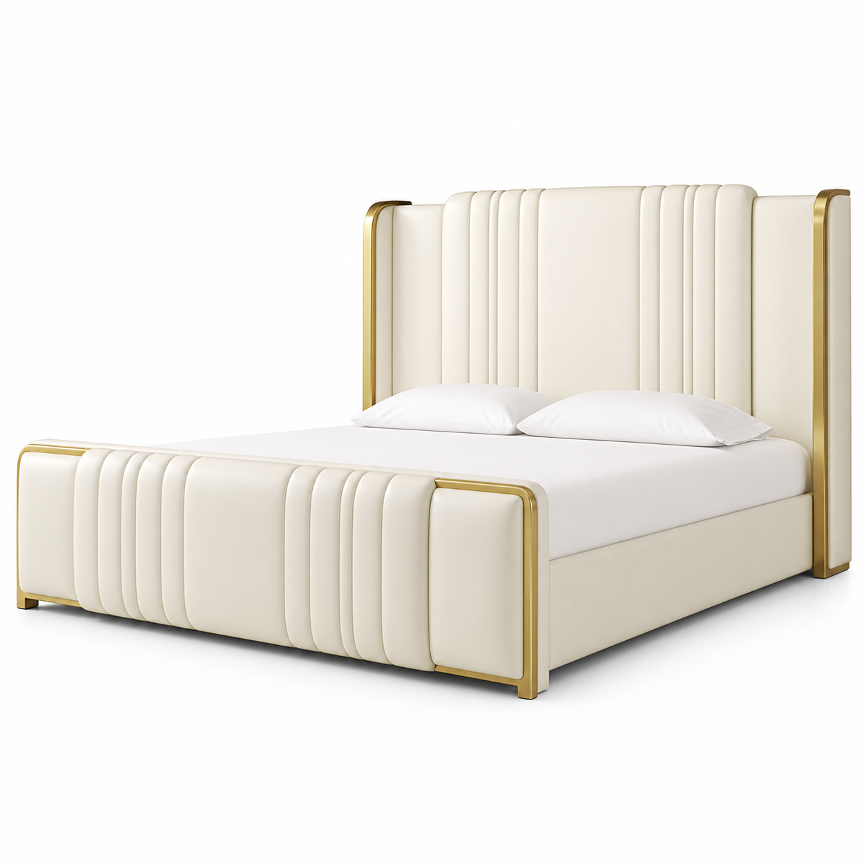 Demi - Bed, complete long-side studio bed view