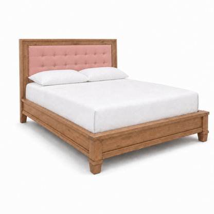 Denna - Bed Pink plain white background view