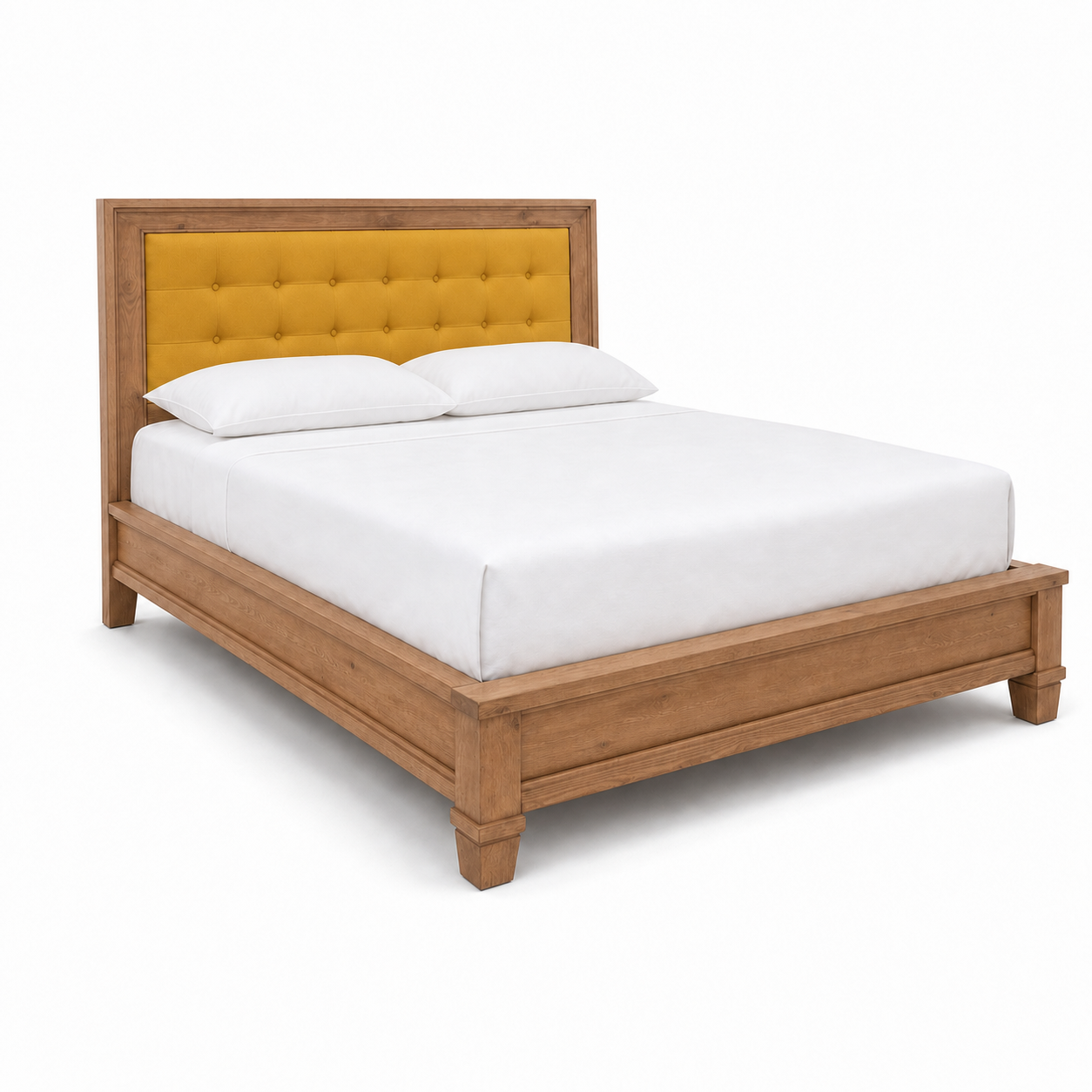 Denna - Bed Yellow plain white background view