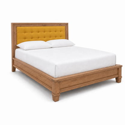 Denna - Bed Yellow plain white background view