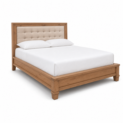 Denna - Bed, complete front three-quarter studio bed view