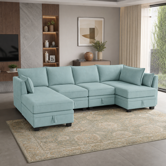 Doren - Sofa bed, alternate closed sofa view in the identical living room