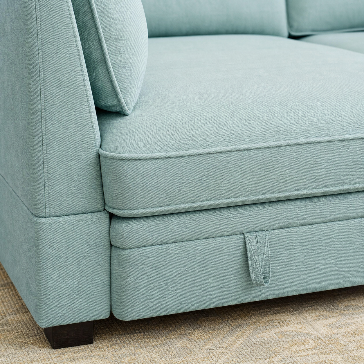 Doren - Sofa bed, source-proven closed-state construction detail