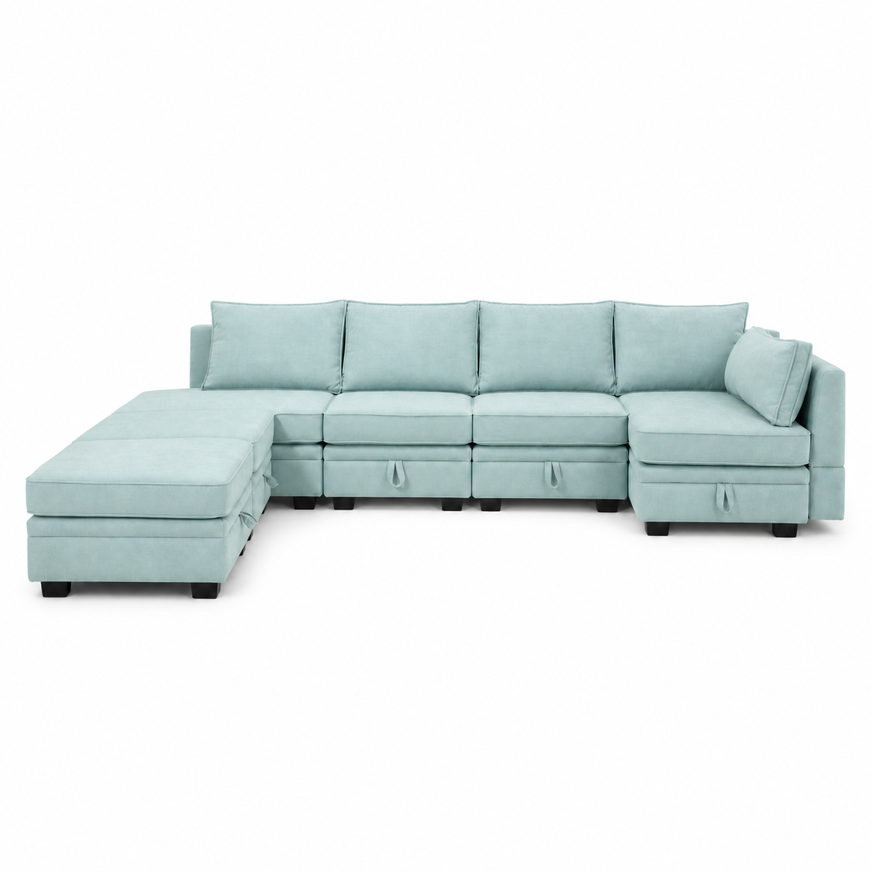 Doren - Sofa bed, closed sofa front studio view on pure white