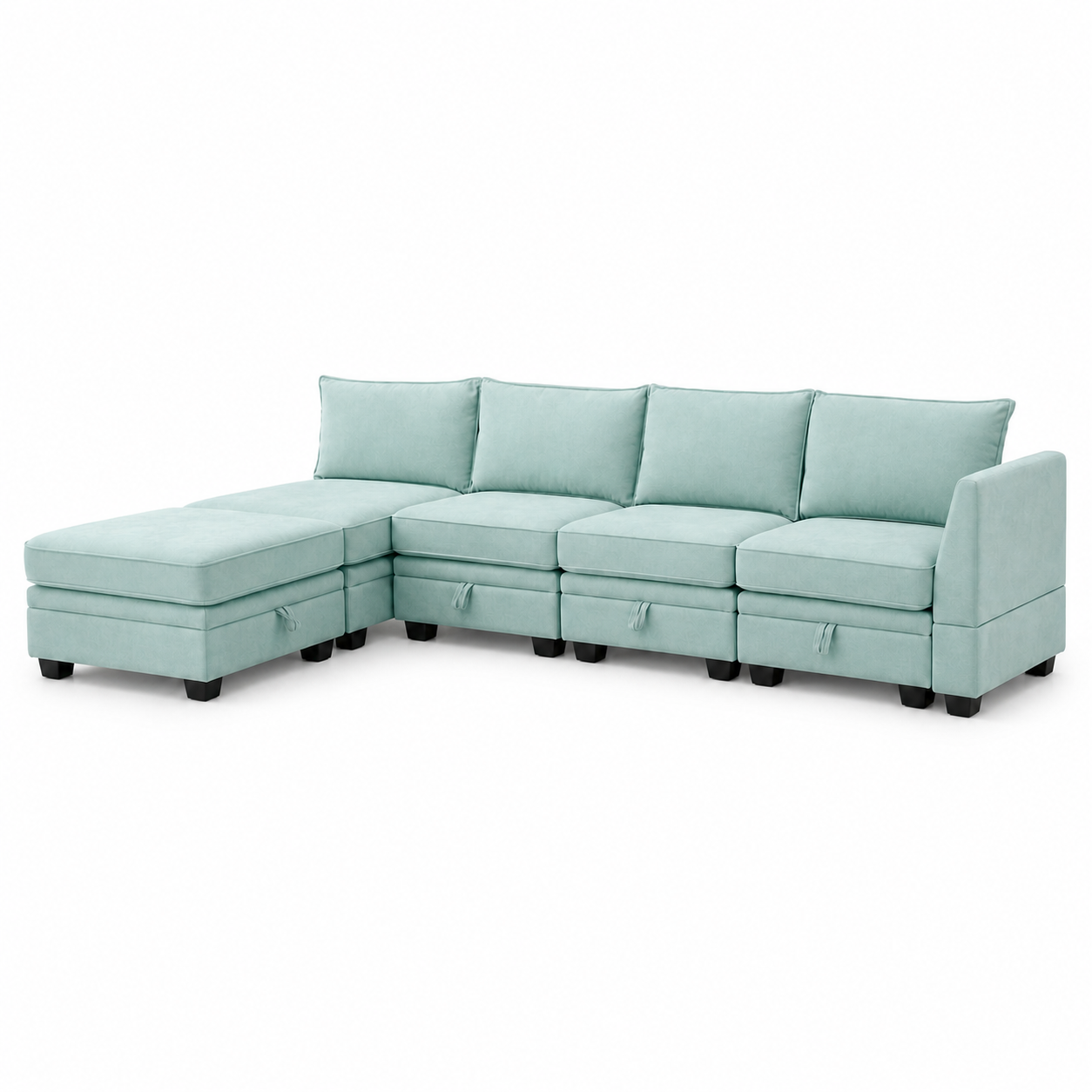 Doren - Sofa bed, closed sofa side studio view on pure white