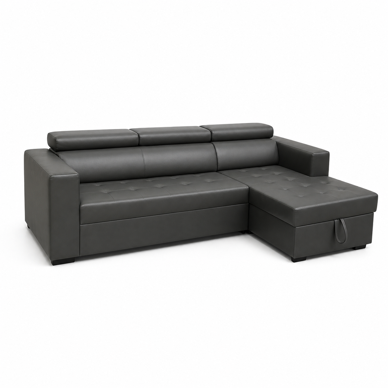 Drane - Sofa bed, fully closed studio view on a pure-white background