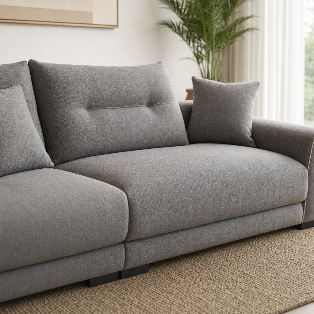 Close-up of the Dream - L shape sectional sofa's upholstery and details
