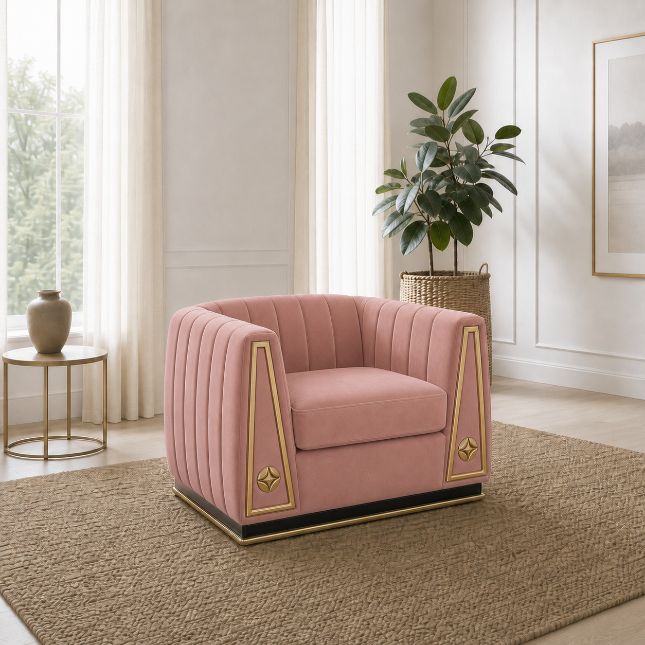 drift-3-2-1-sofa-set 1 seater pink 01 room