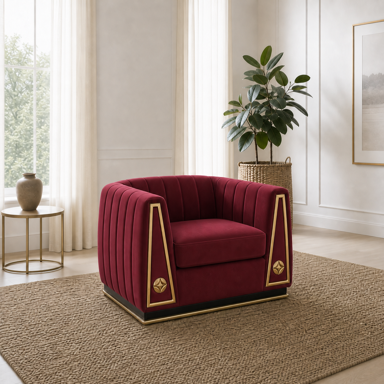 drift-3-2-1-sofa-set 1 seater red wine 01 room