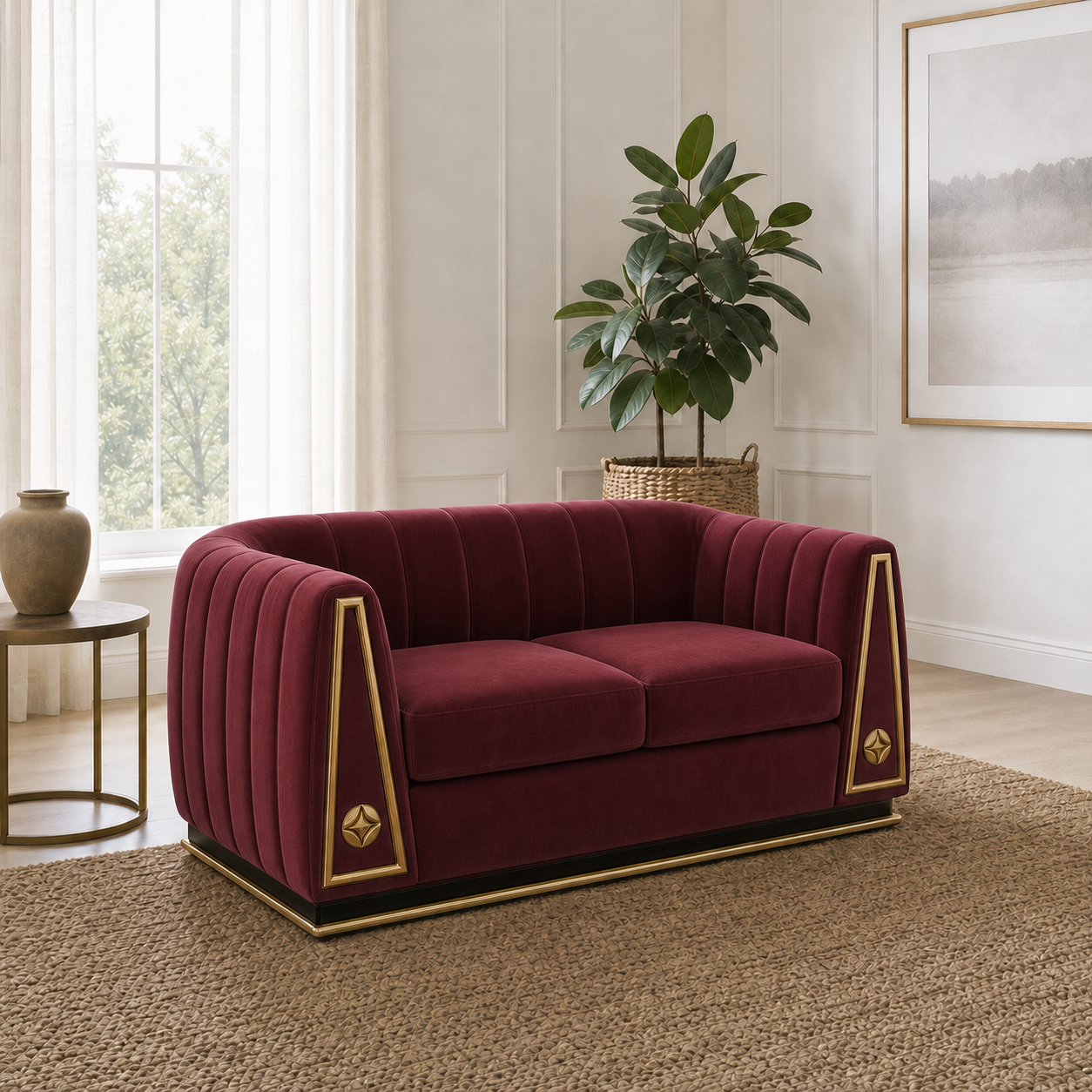 drift-3-2-1-sofa-set 2 seater red wine 01 room