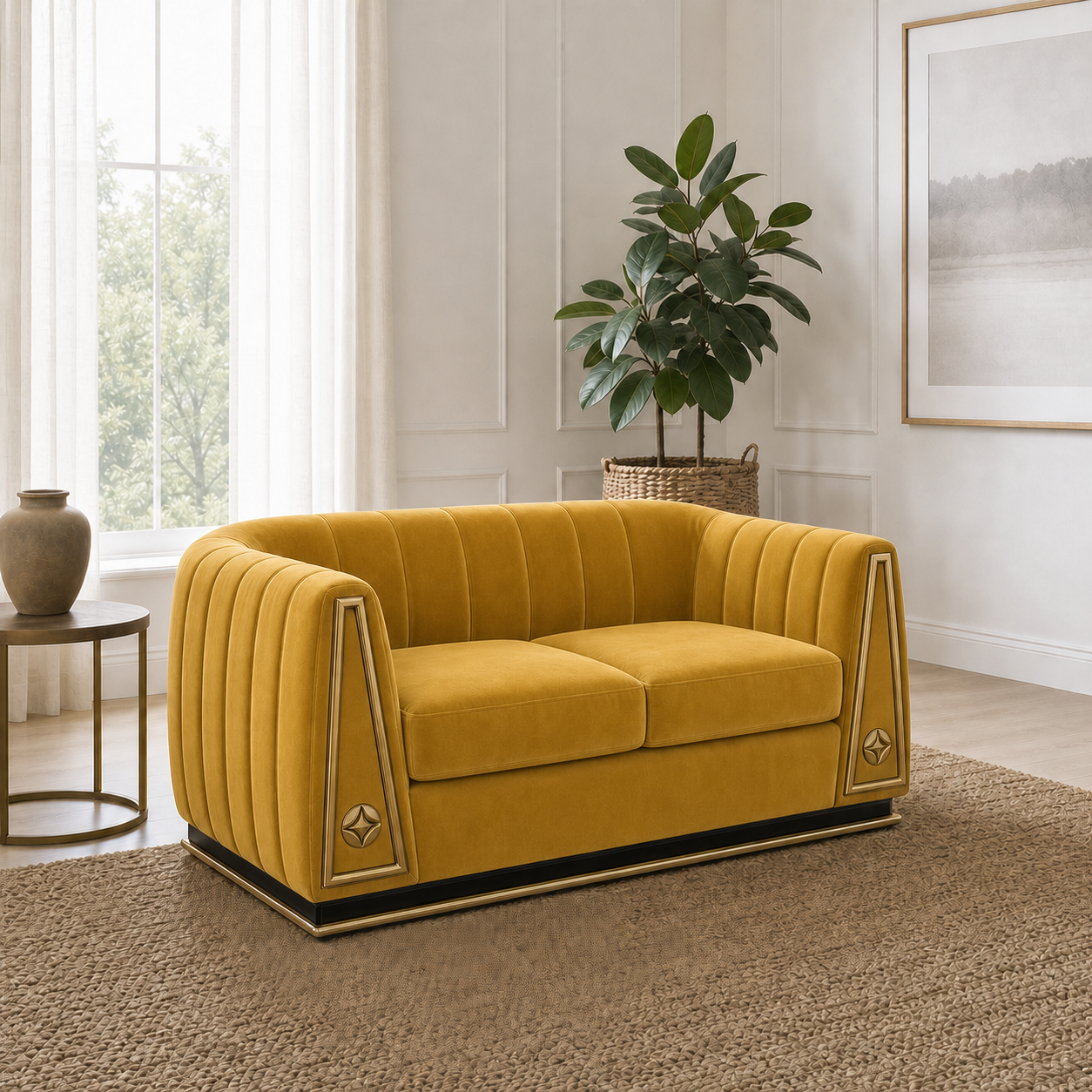 drift-3-2-1-sofa-set 2 seater yellow 01 room