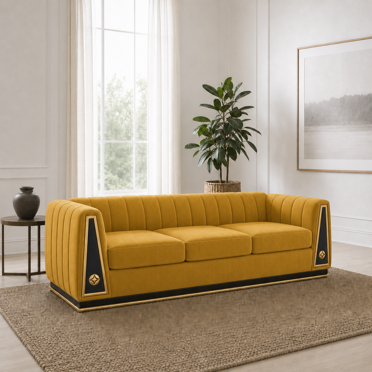 drift-3-2-1-sofa-set 3 seater yellow 01 room