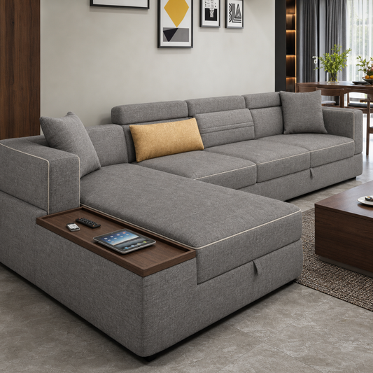 Drion - Sofa bed, source-proven closed sofa hero in a contemporary living room