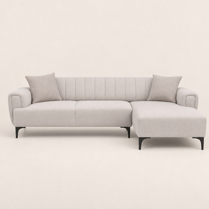 Dusk - L Shape Sectional Sofa, front studio view on neutral background