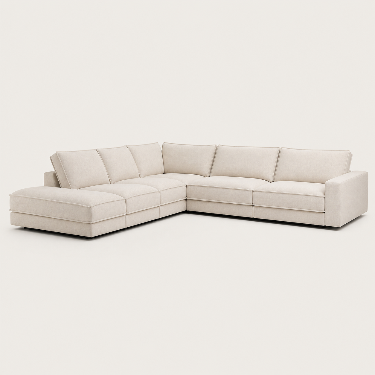 Dusk - L shape sectional sofa, complete sectional sofa studio view