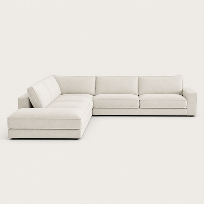 Dusk - L shape sectional sofa, sectional sofa end-profile studio view