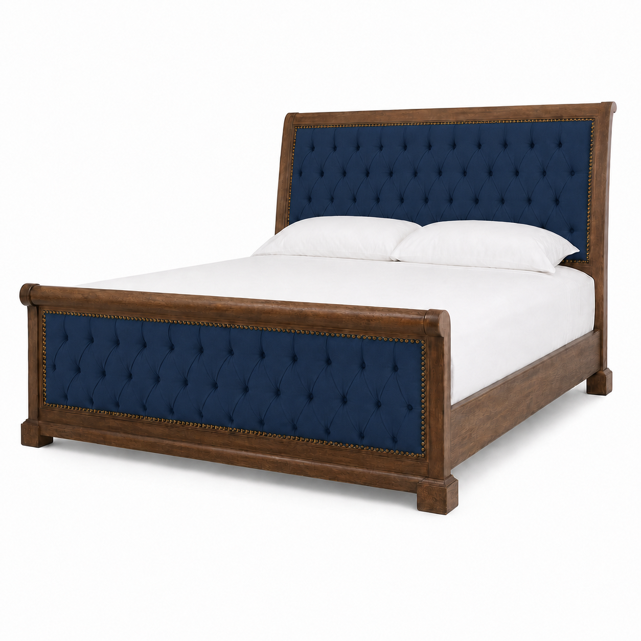 Eamon - Bed Blue plain white background view
