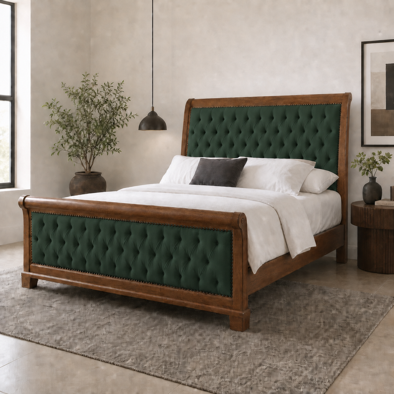 Eamon - Bed Green lifestyle view