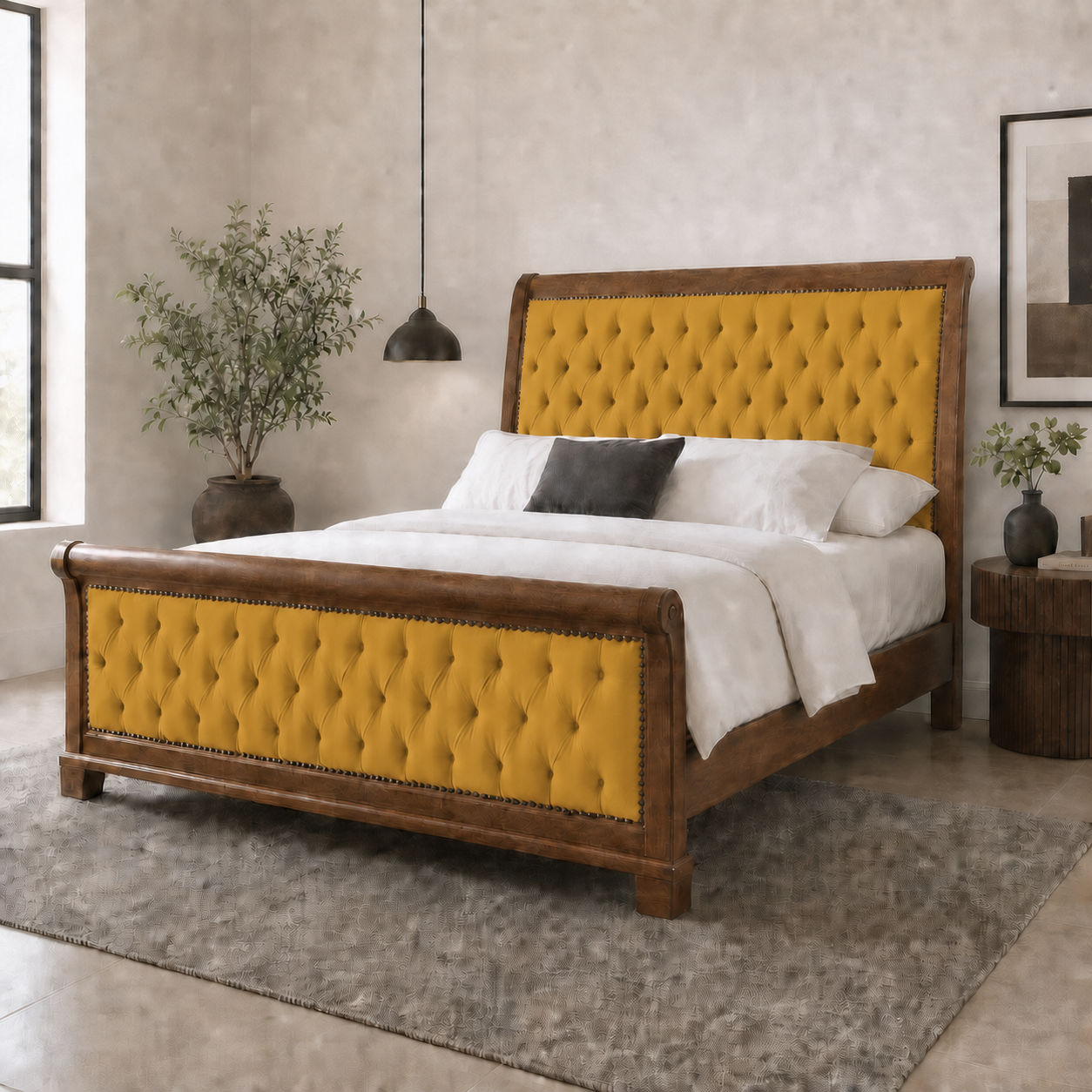 Eamon - Bed Yellow lifestyle view