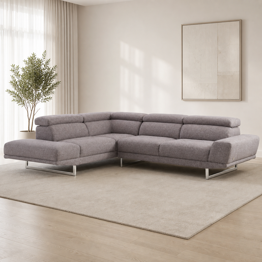 Grace - L shape sectional sofa in the exact upholstery color shown in the source reference, sectional sofa in a modern living room