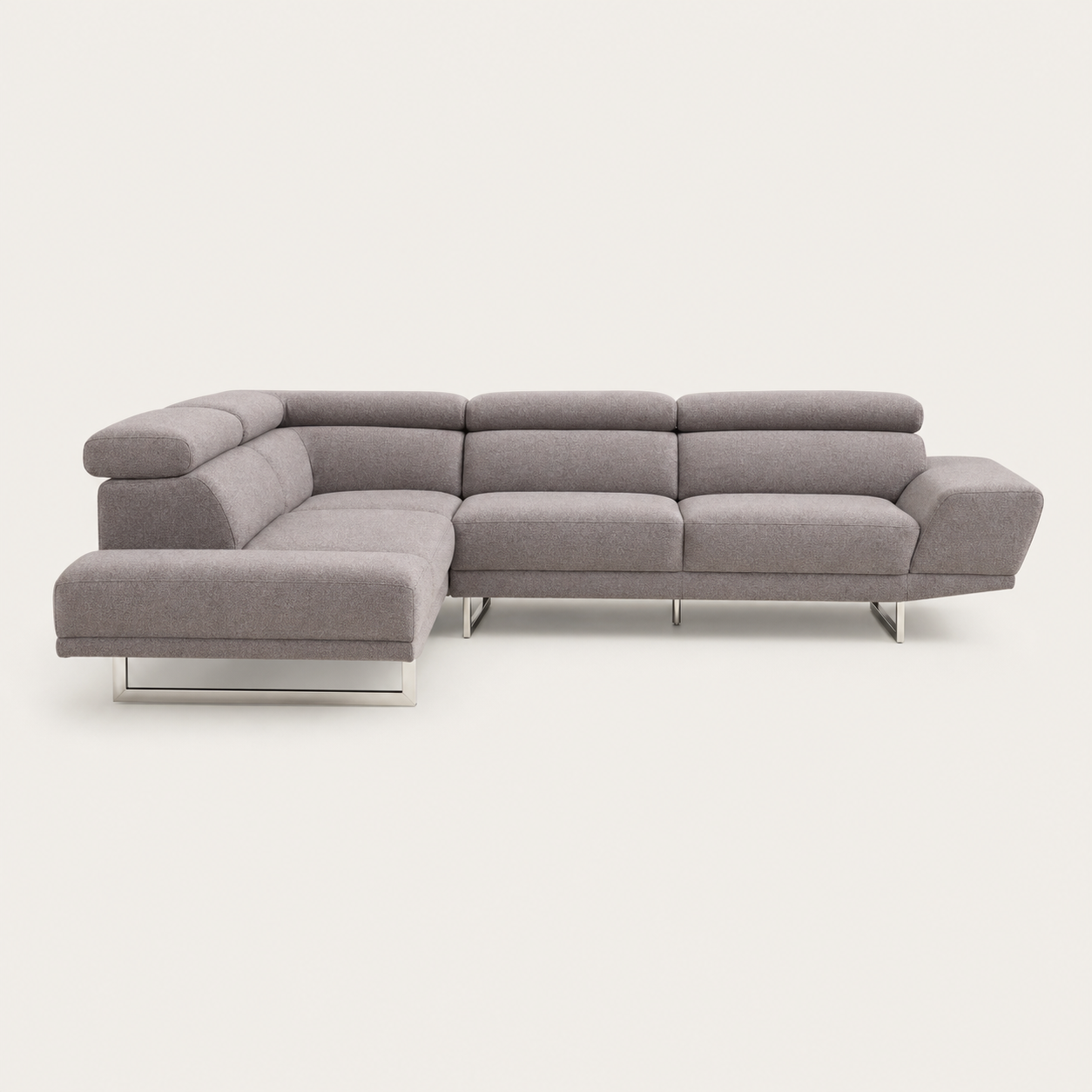 Grace - L shape sectional sofa, sectional sofa end-profile studio view