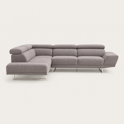 Grace - L shape sectional sofa, sectional sofa end-profile studio view