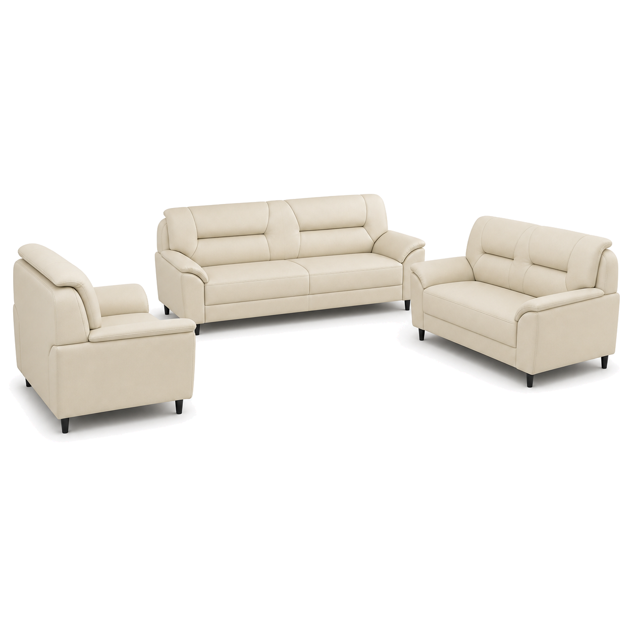 Elan - 3+2+1 Sofa Set, complete 3+2+1 sofa set front studio view