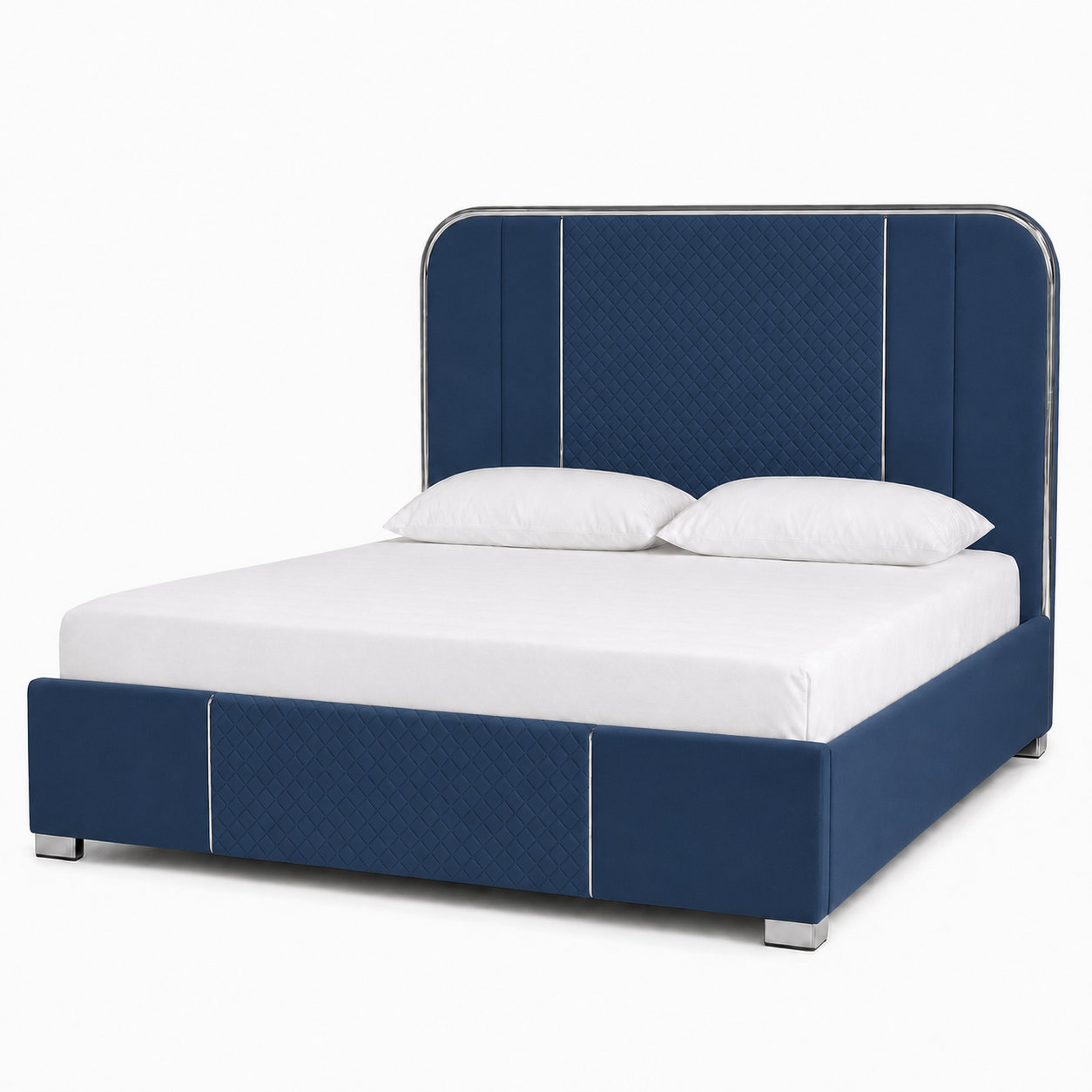 Elow - Bed Blue plain white background view