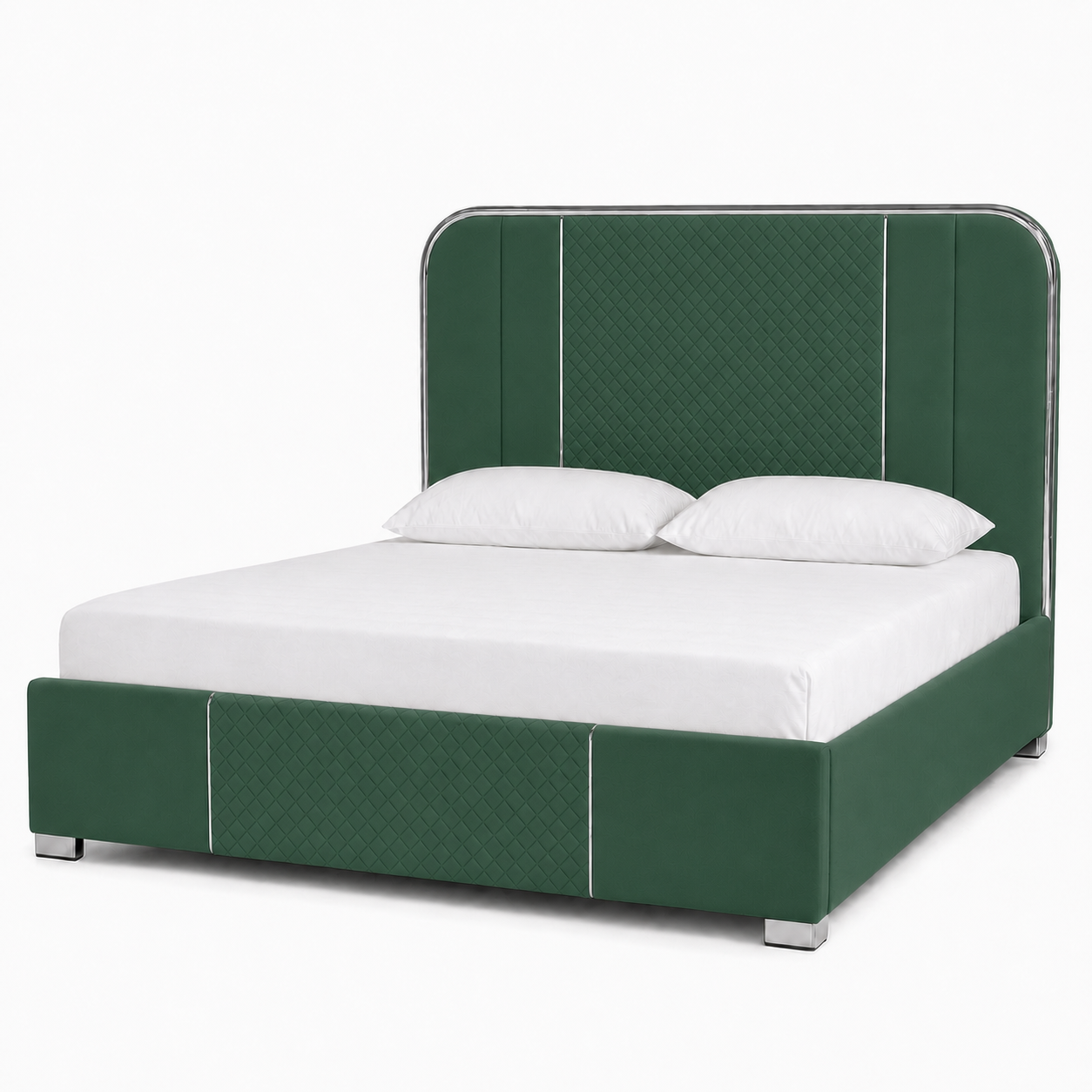 Elow - Bed Green plain white background view