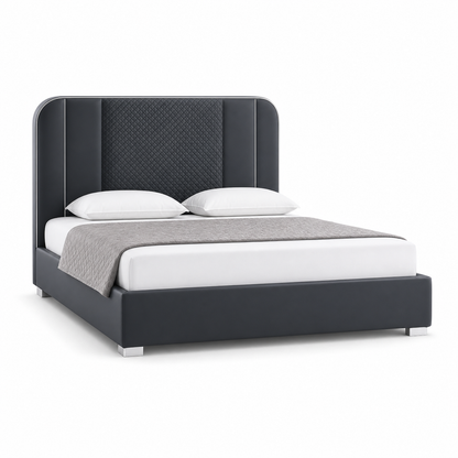 Elow - Bed, complete long-side studio bed view