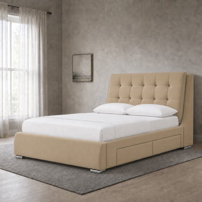 Esme - Bed Beige lifestyle view