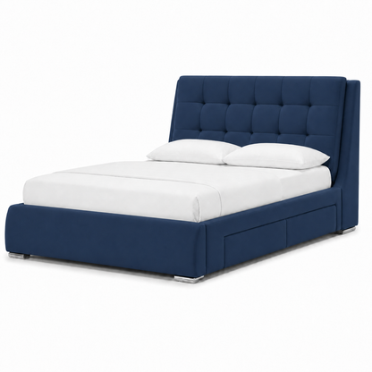 Esme - Bed Blue plain white background view