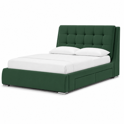 Esme - Bed Green plain white background view