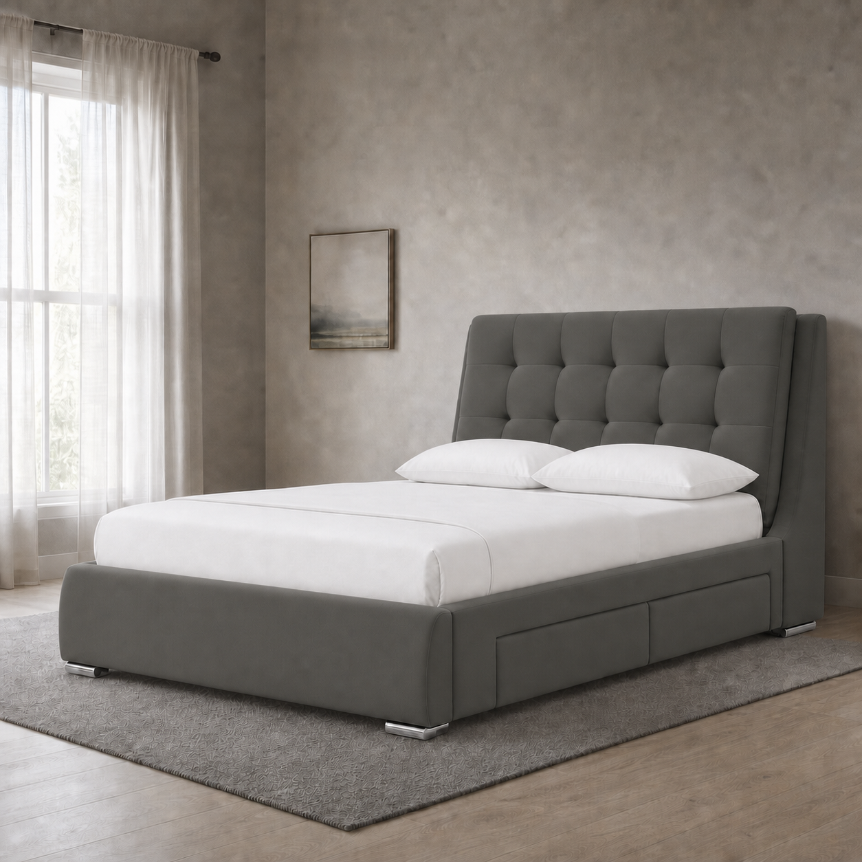 Esme - Bed Grey lifestyle view