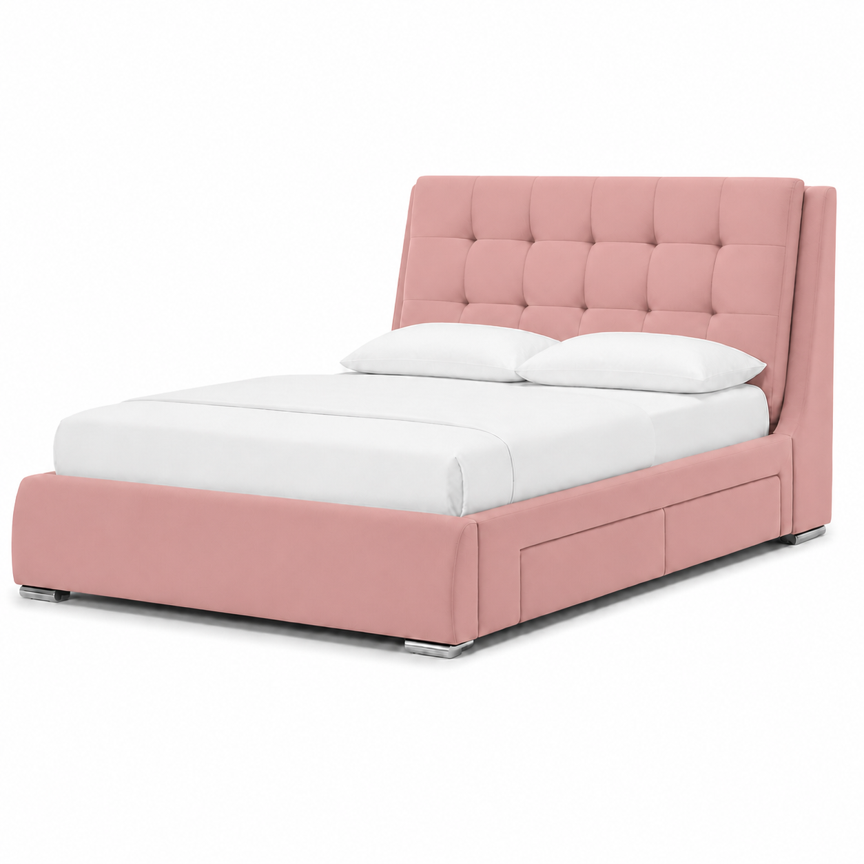 Esme - Bed Pink plain white background view