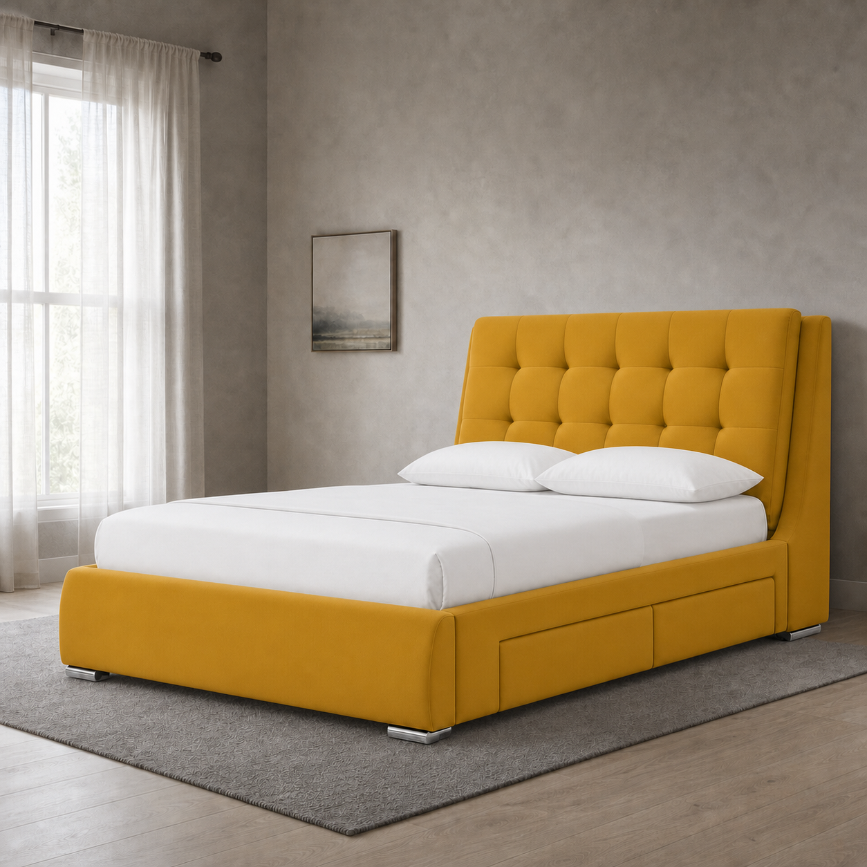 Esme - Bed Yellow lifestyle view
