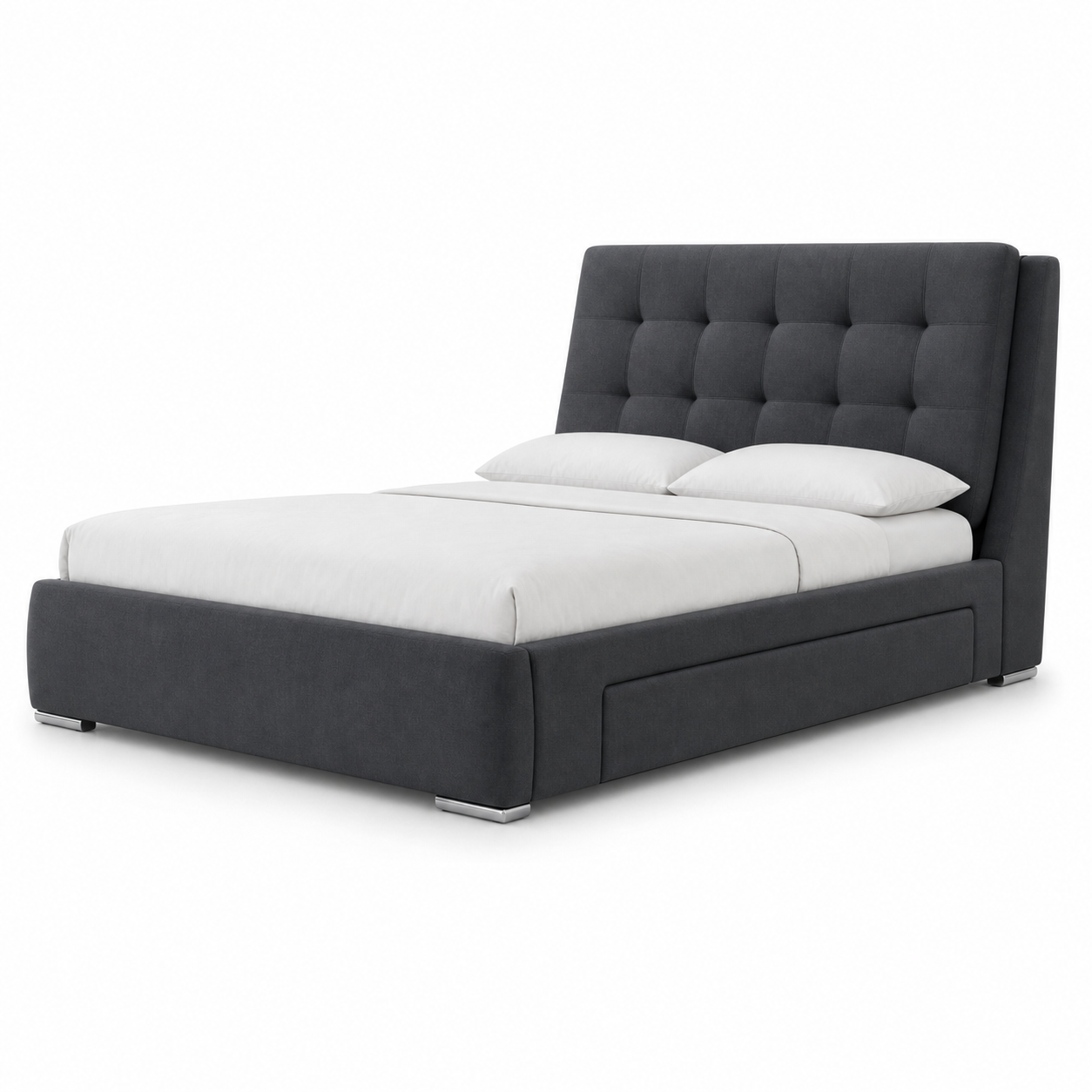 Esme - Bed, complete long-side studio bed view